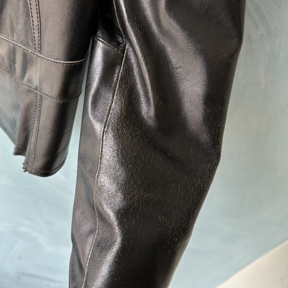 Armani Jeans Leather Jacket - Picture 3 of 6